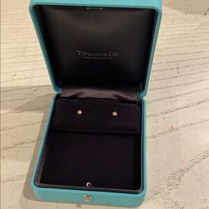 Tiffany & Co. Stud Earrings in Blue Box